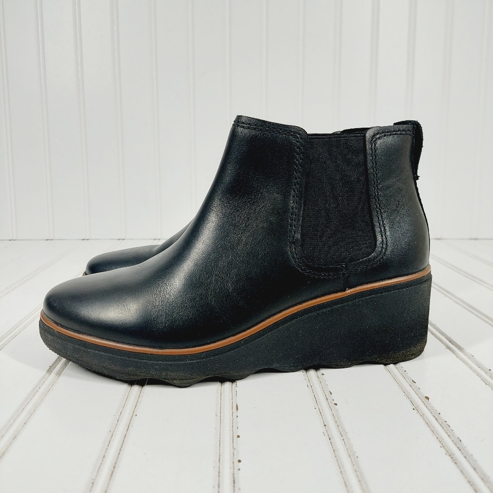 Clarks Black Ankle Boots